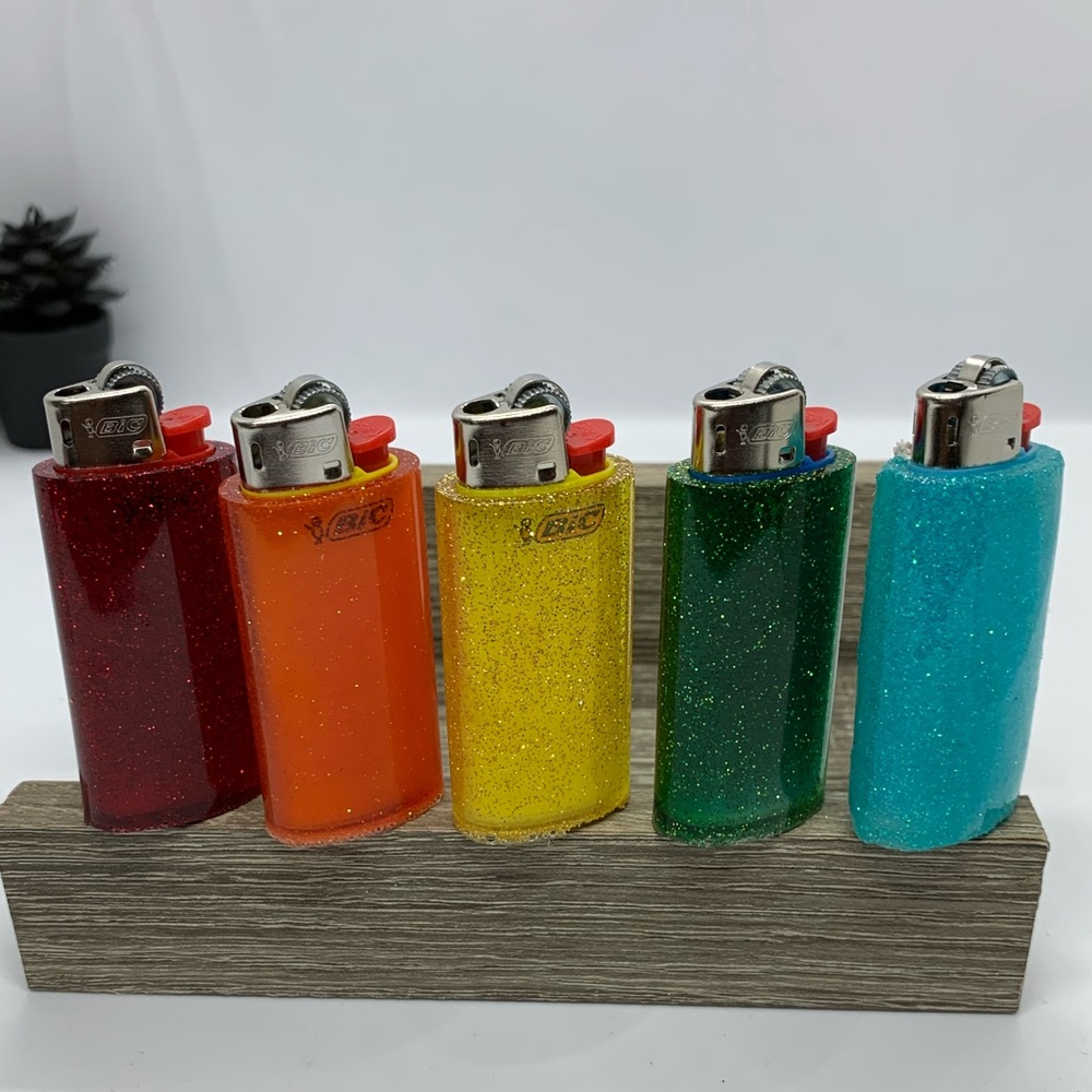 Mini Lighter Cover Sleeve Holder Glitter Case